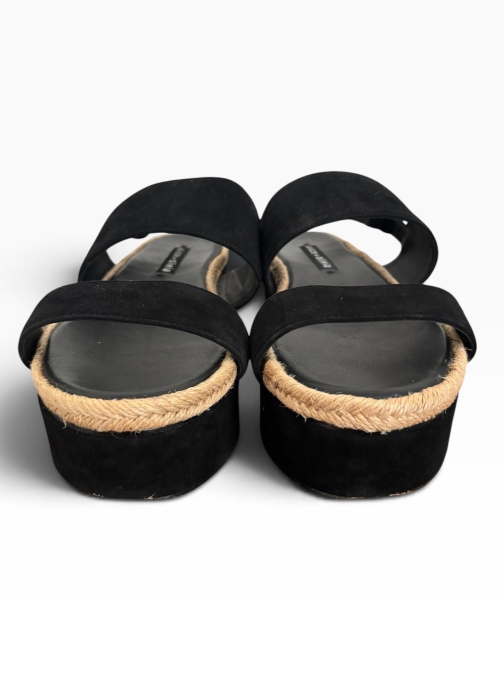 Alice + Olivia Suede Jute Platform Wedge Sandals - Size 39 - Picture 4 of 9
